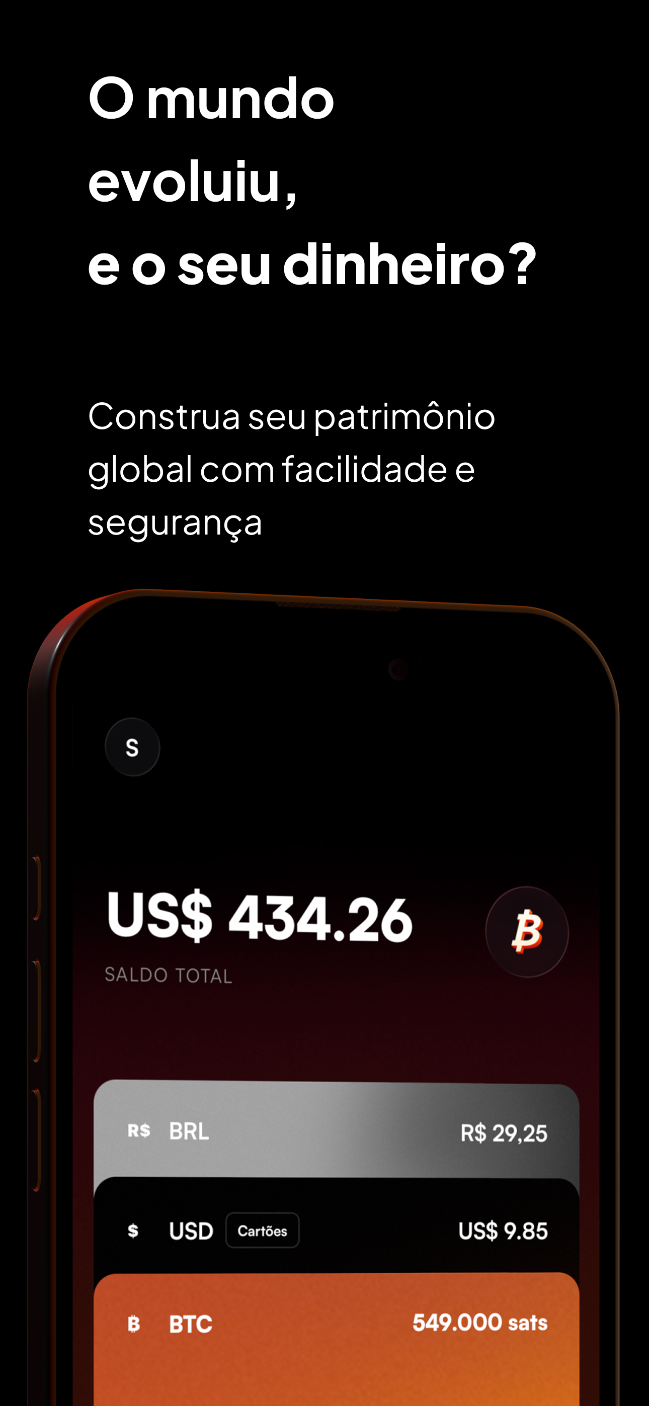 planB mobile app showing self-custodial Bitcoin wallet interface