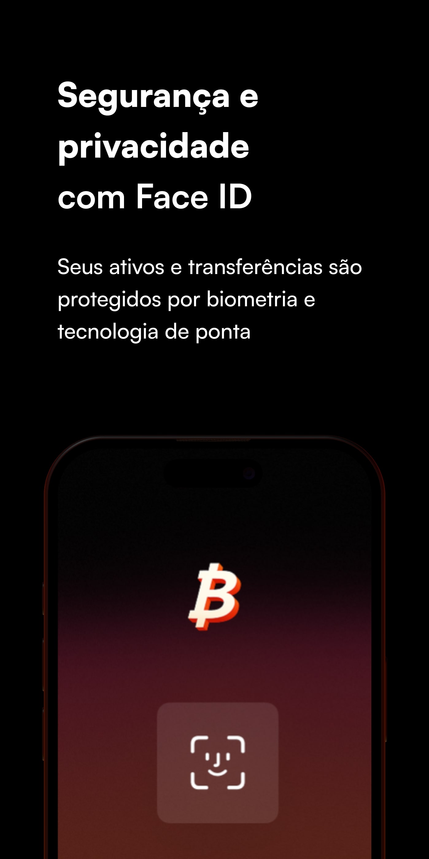 Biometric security with Face ID protecting your planB wallet